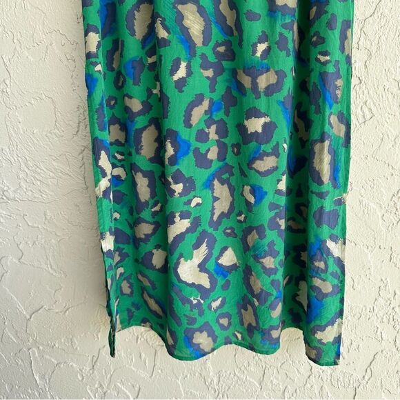 VANESSA VIRGINIA Skirt Women XS Silk Maxi Animal Print Pull On Leopard Cheetah - Picture 8 of 12